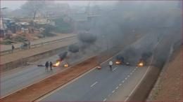 A part of Southern Bypass was blocked by youths.